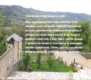 Satılır Həyət evi, Quba.ş-8
