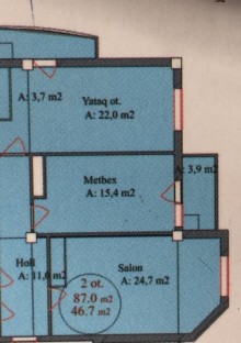 Satılır Yeni Tikili, Yasamal.r, Yeni Yasamal, İnşaatçılar.m-3