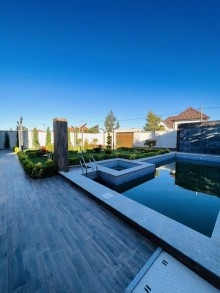 Mərdəkanda 7 sotda travetinlə üzlənmiş villa, -7