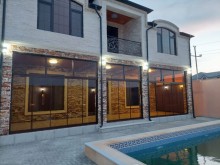 Mərdəkanda dəniz mənzərəli əla təmirli villa satılır, -1