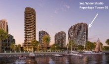 Sea Breeze mənzil satışı Reportage Heights Studiya Dəniz mənzərəli