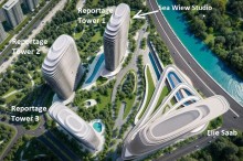 Sea Breeze mənzil satışı Reportage Heights Studiya Dəniz mənzərəli, -8