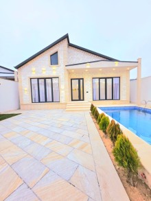 Şüvəlan qəsəbəsində 4 otaqlı modern, hovuzlu ev satılır — çıxarışlı, ipotekaya yararlı, -4