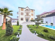 Premium 3 mərtəbəli villa Mərdəkan — geniş həyət, 9 otaq, hazır yaşayış, -10