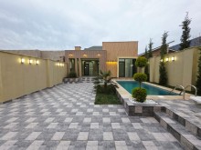 Mərdəkan, 4 otaqlı həyət evi 3.5 sot — Kupçalı, hovuzlu, tam hazır, -3