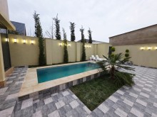 Mərdəkan, 4 otaqlı həyət evi 3.5 sot — Kupçalı, hovuzlu, tam hazır, -6