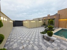 Mərdəkan, 4 otaqlı həyət evi 3.5 sot — Kupçalı, hovuzlu, tam hazır, -7