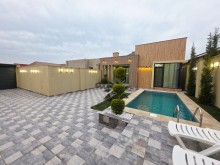 Mərdəkan, 4 otaqlı həyət evi 3.5 sot — Kupçalı, hovuzlu, tam hazır, -19