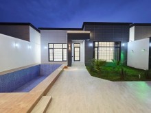 Mərdəkan, 4 otaqlı 1 mərtəbəli modern villa — Kupçalı, hovuzlu, tam hazır, -4