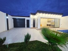 Mərdəkan, 4 otaqlı 1 mərtəbəli modern villa — Kupçalı, hovuzlu, tam hazır, -9