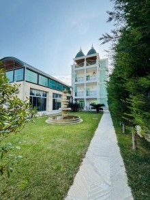 Dübəndi, dəniz mənzərəli villa, 3 mərtəbə + mansard — 9 otaq, qismən əşyalı, -2