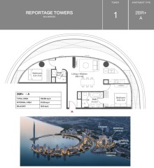 Sea Breeze Baku, Half Moon mənzərəli 3 otaqlı mənzil satılır — Reportage Heights, -5