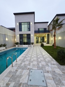 Mərdəkanda 2 mərtəbəli hovuzlu villa satılır, -1