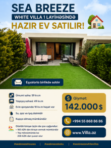 Sea Breeze White Villa 1 layihəsində hazır ev satılır, -1